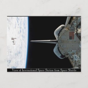 Space Station from Shuttle Postcard