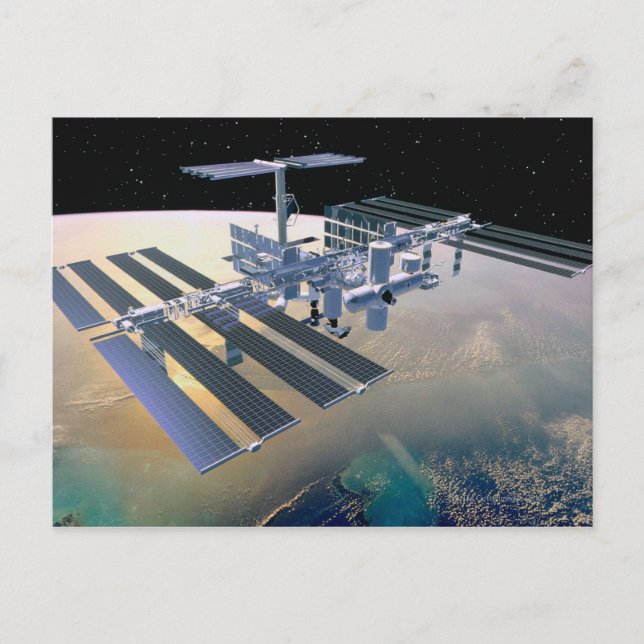 Space Station in Orbit 4 Postcard (Front)