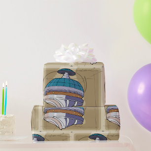 Space Station Sketch Wrapping Paper