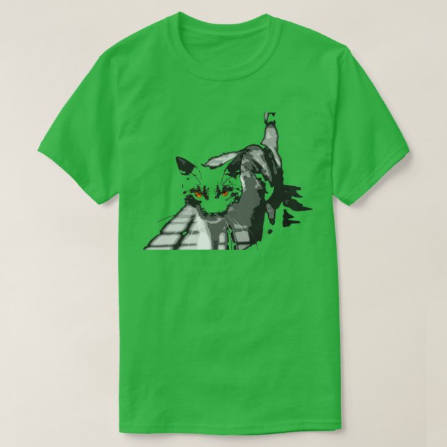 space strange cat T-Shirt (Design Front)