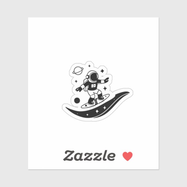 “Space Surfer – Minimalist Astronaut Cosmic Ride (Sheet)