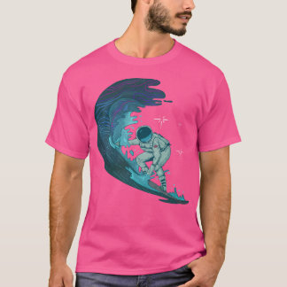 Space Surfing Astronaut T-Shirt
