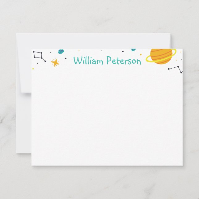 Space  Thank You Card (Front)