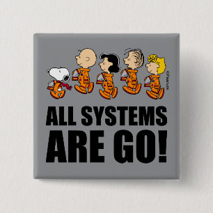 SPACE The Peanuts Gang 15 Cm Square Badge