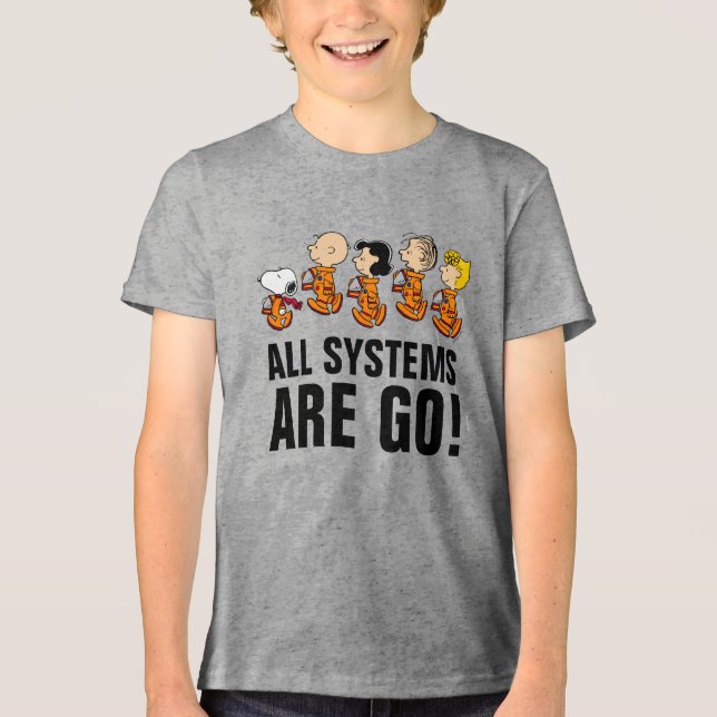 SPACE | The Peanuts Gang Tri-Blend Shirt (Front)