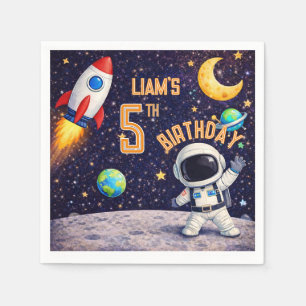 Space theme Outer space Rocket Ship Napkin