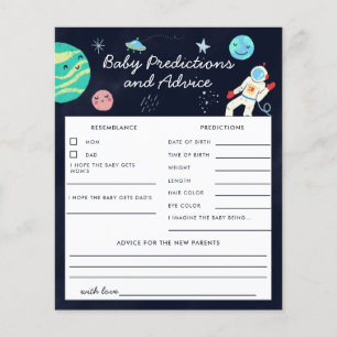Space Theme Shower Baby Predictions and Advice