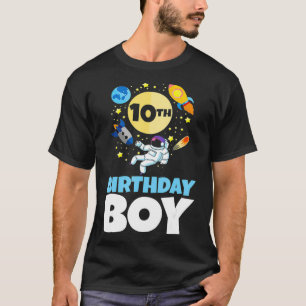 Space Themed Bday 10 Years Old Astronaut 10th Birt T-Shirt