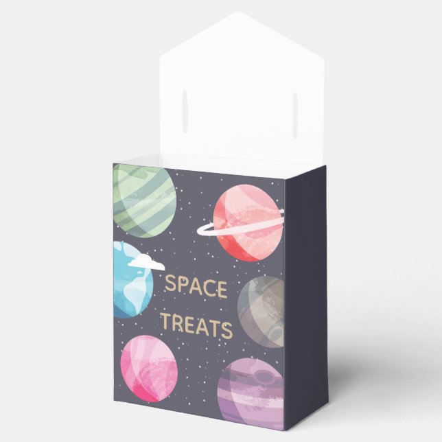 Space Themed Birthday Party Favour Box (Opened)