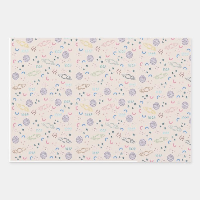  Space-Themed Gift Wrap for Astronomical Occasions (Front)