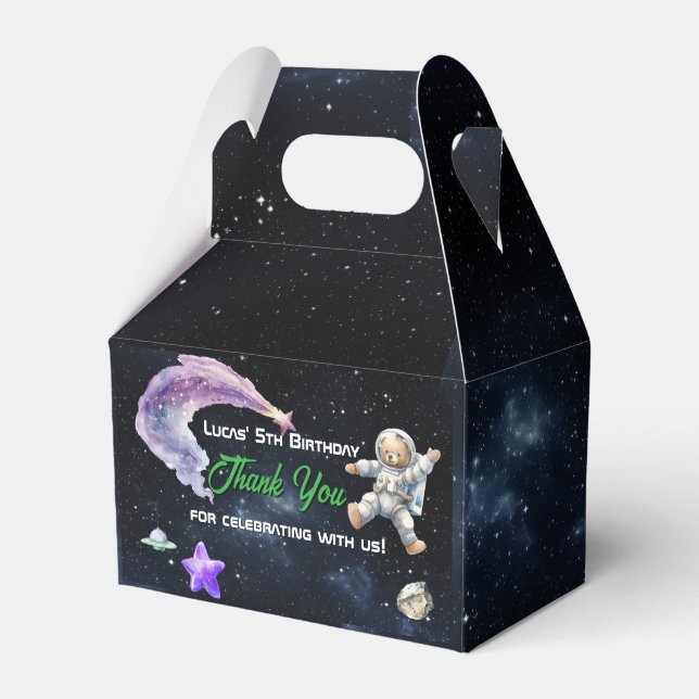 Space-Themed Kid's Party Favour Box (Front Side)