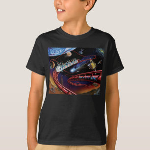 Space Thrills Cosmic Roller Coaster Artist Concept T-Shirt