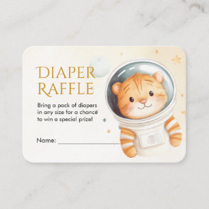 Space Tiger Diaper Raffle Card
