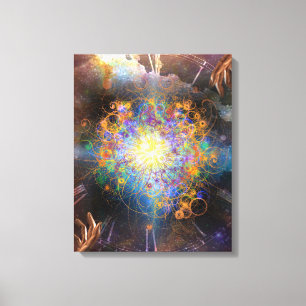 Space time atomic canvas print