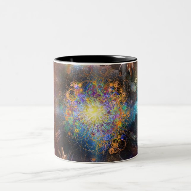 Space time atomic Two-Tone coffee mug (Center)