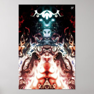 Space Totem - patterns pareidolia Poster