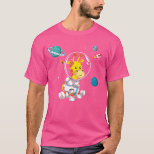 Space Travel Africa Safari Animal Universe Giraffe T-Shirt