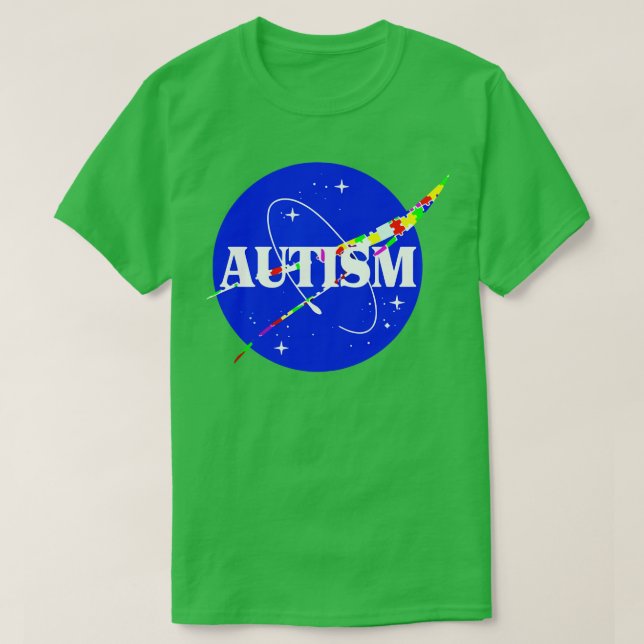 Space Travel Autism T-Shirt (Design Front)