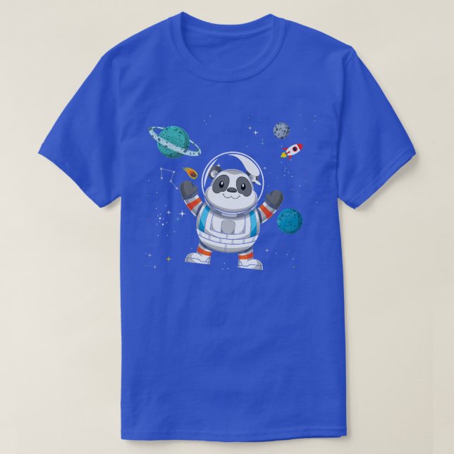 Space Travel China Zoo Animal Universe Panda Astro T-Shirt (Design Front)
