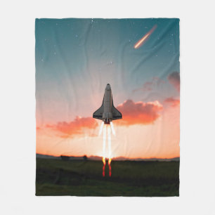 Space Travel Fleece Blanket