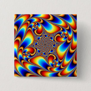 Space Travel - Fractal 15 Cm Square Badge