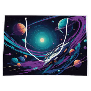space travel large gift bag