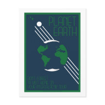 Space Travel Postcard -Earth
