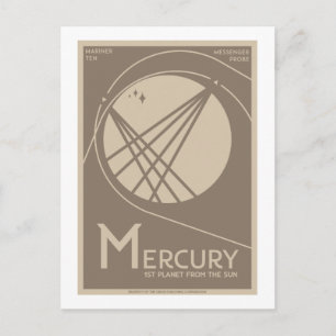 Space Travel Postcard - Mercury