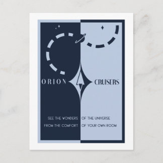 Space Travel Postcard - Orion Cruisers
