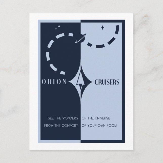 Space Travel Postcard - Orion Cruisers (Front)