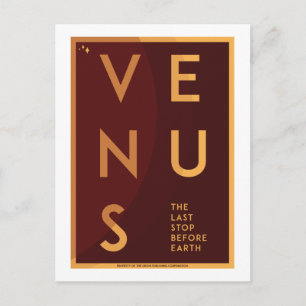 Space Travel Postcard - Venus