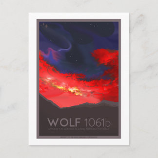 Space Travel Postcard - Wolf 1061b