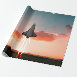 Space Travel Wrapping Paper