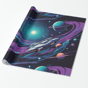 Space Travel Wrapping Paper
