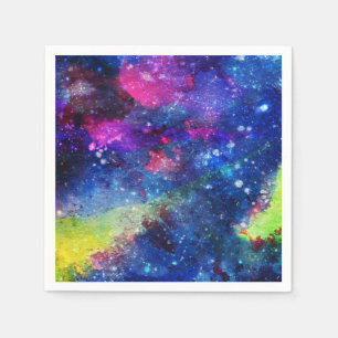 Space traveller spatial galaxy painting napkin