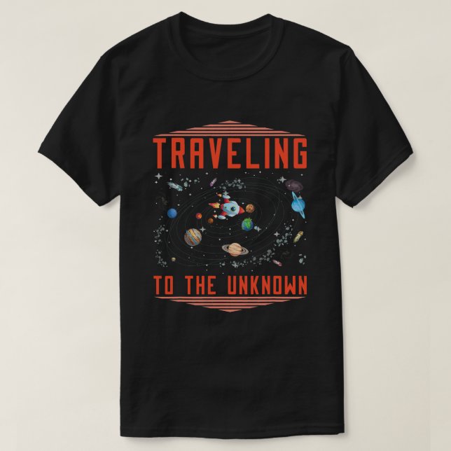 Space Travelling Galaxy Solar System Space Coloniz T-Shirt (Design Front)