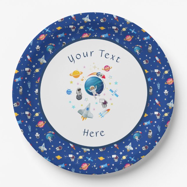 Space Trip Paper Plate (Front)
