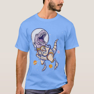 Space Tyrannosaurus Re Dinosaur Astronaut T-Shirt