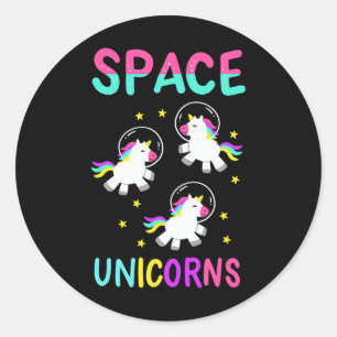 Space Unicorn I Cute Unicorn I Girl Unicorn 2 Classic Round Sticker