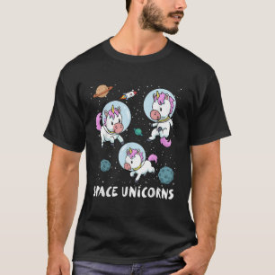 Space Unicorns Funny Astronaut Planet Travel Tee