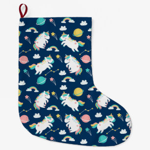 Space Unicorns Large Christmas Stocking