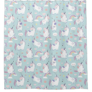 Space Unicorns  Shower Curtain