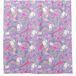Space Unicorns  Shower Curtain
