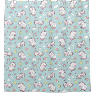 Space Unicorns Shower Curtain