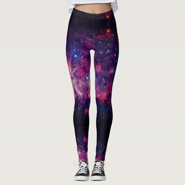 Space Universe - Power Yoga Leggings (Front)