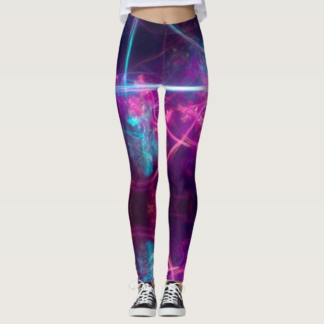 Space Universe - Power Yoga Leggings (Front)