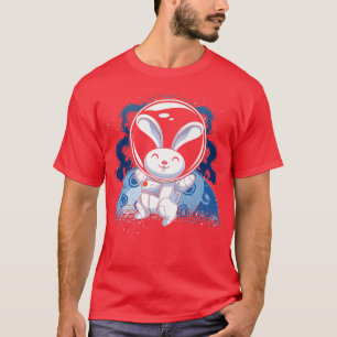 Space Universe Rabbit Animal Lover Science Bunny A T-Shirt