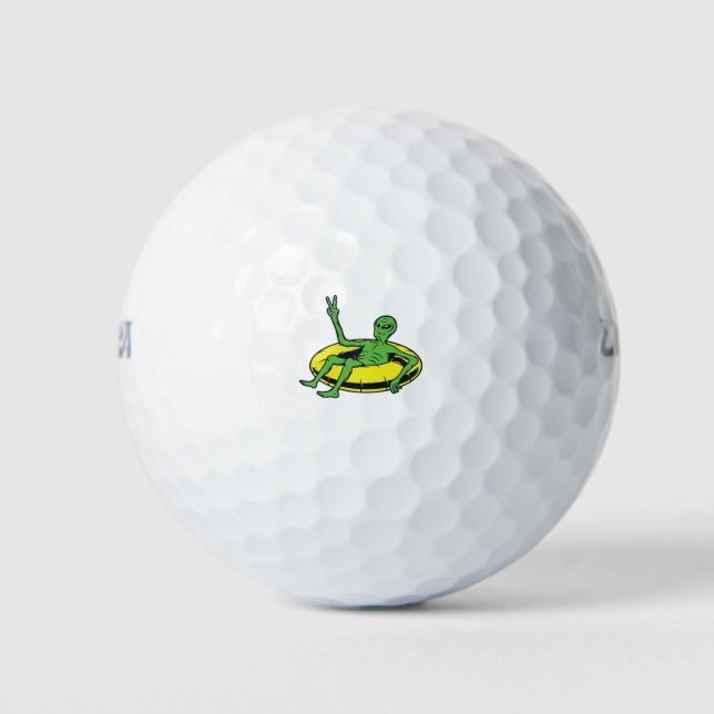 Space Vacation Alien Golf Balls (Front)
