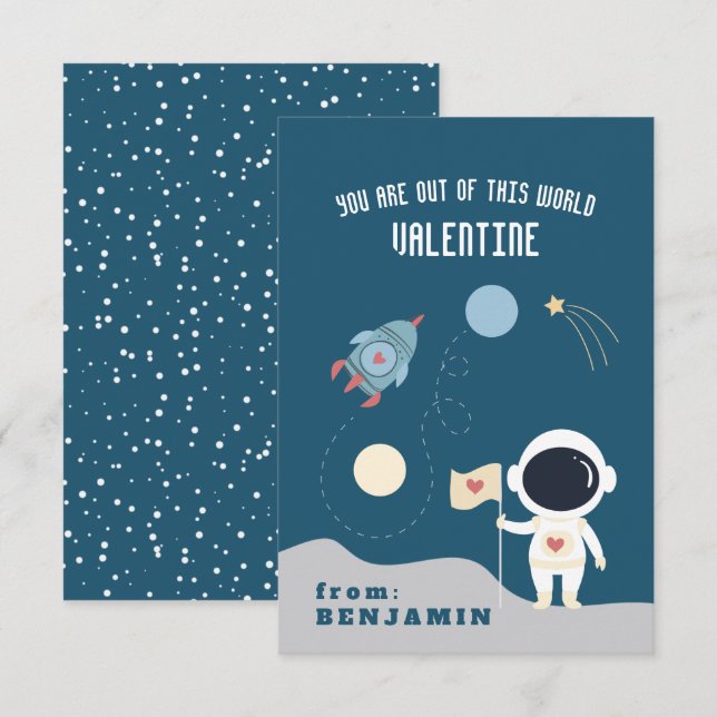 Space Valentine Card (Front/Back)