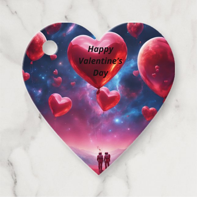 space valentine's day favour tags (Front)